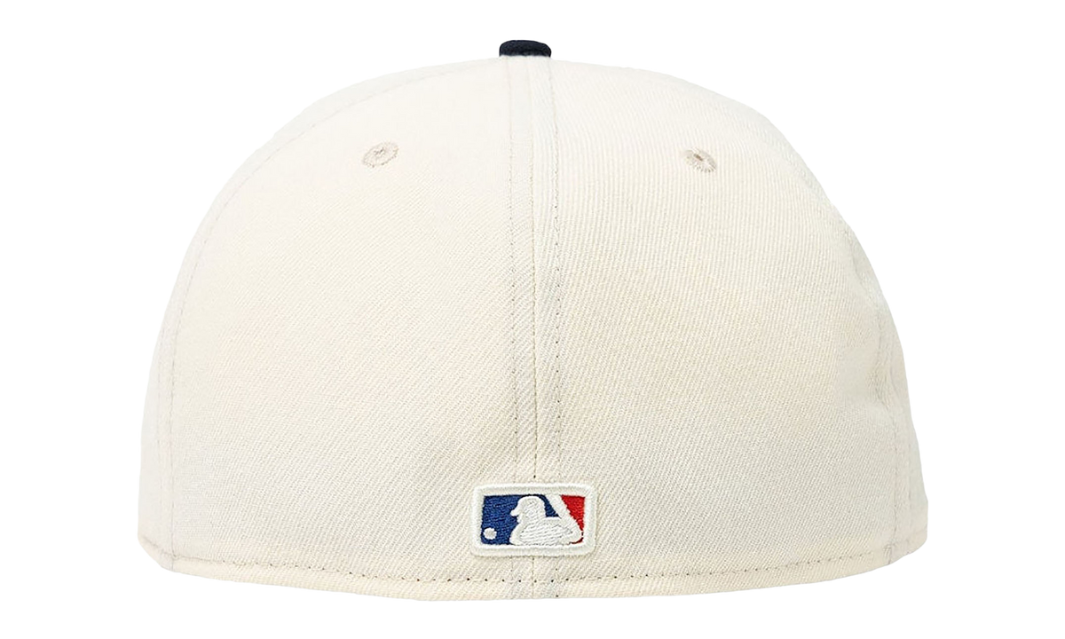 59FIFTY MLB ATLANTA BRAVES FITTED HAT "ERIC EMANUEL - Cream/ Navy" EE429