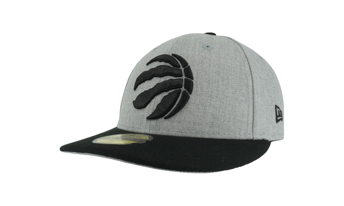 59FIFTY Toronto Raptors Low Profile Authentic Fitted Hat "Grey / Black - Brim / Grey - Under Brim" NE952