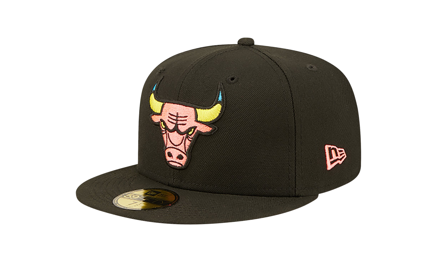 59FIFTY Chicago Bulls Pink Glow Fitted Hat "Walnut / Pink - Brim" NE1058