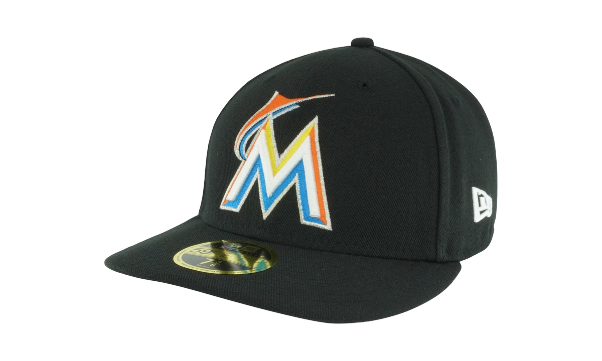 59FIFTY Miami Marlins 2017 Home Low Profile Authentic Fitted Hat "Black" NE961