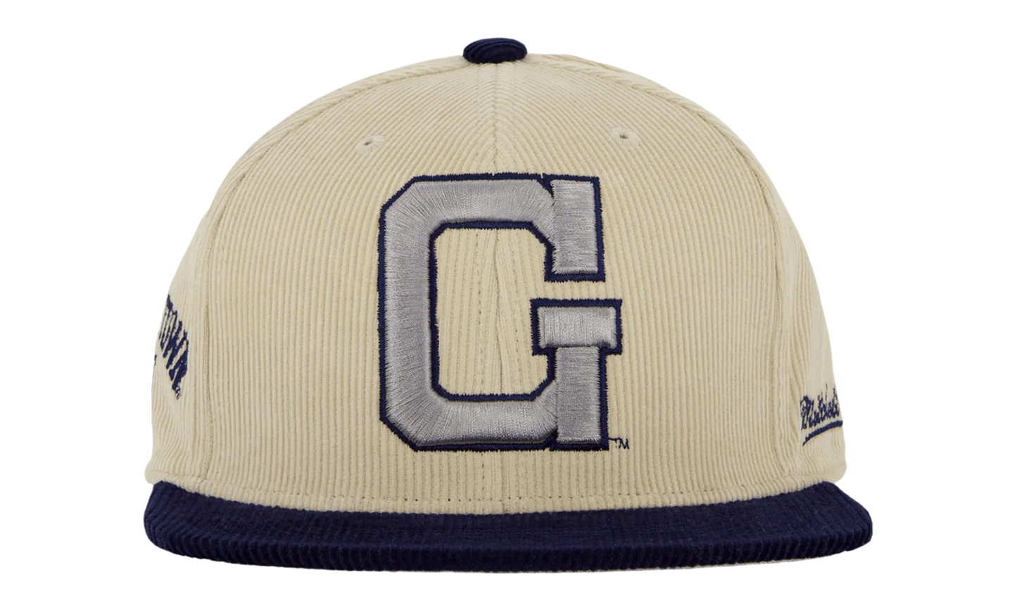 NCAA 2-Tone Team Cord Fitted Cap "Georgetown Hoyas - Off White" HHSF5985 GTWYYPPPOFWH