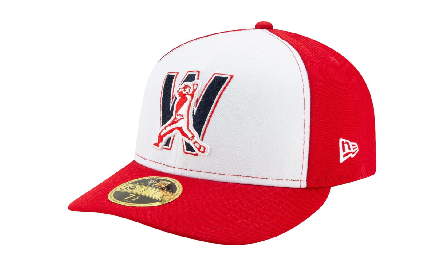 59FIFTY Washington Nationals 2020 Low Profile Authentic Fitted Hat "White / Red - Brim" NE1032