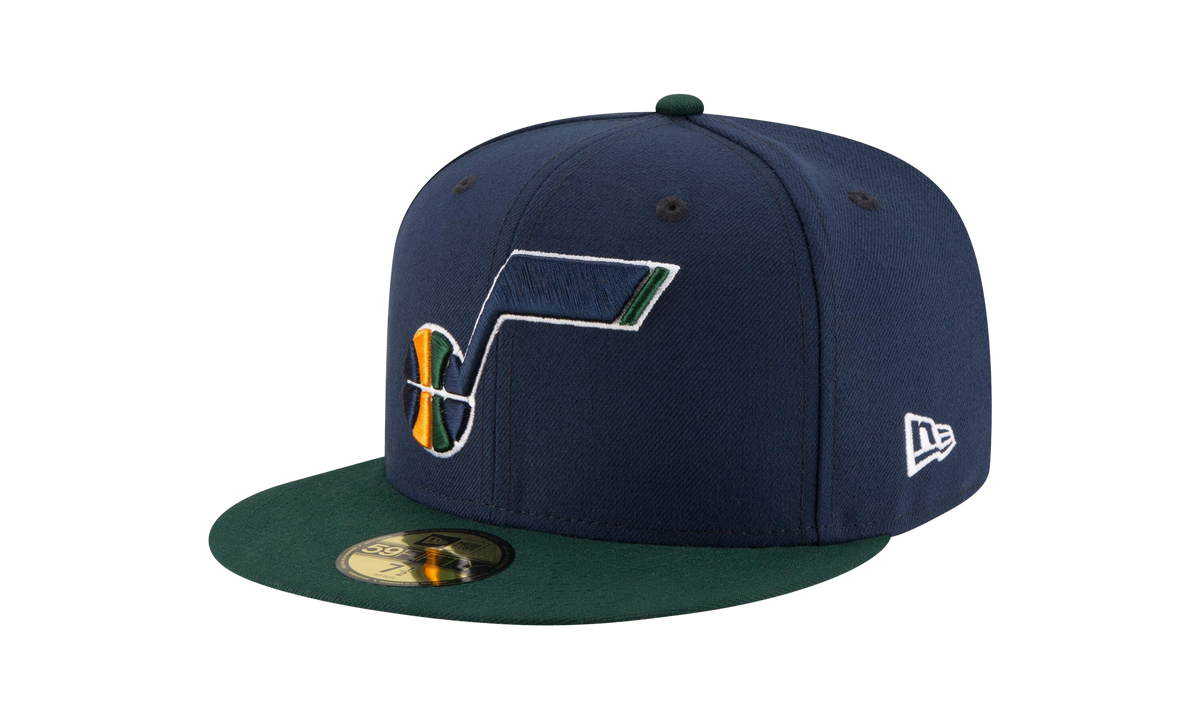 59FIFTY Utah Jazz 2Tone Fitted Hat "Navy / Dark Green - Brim" NE942
