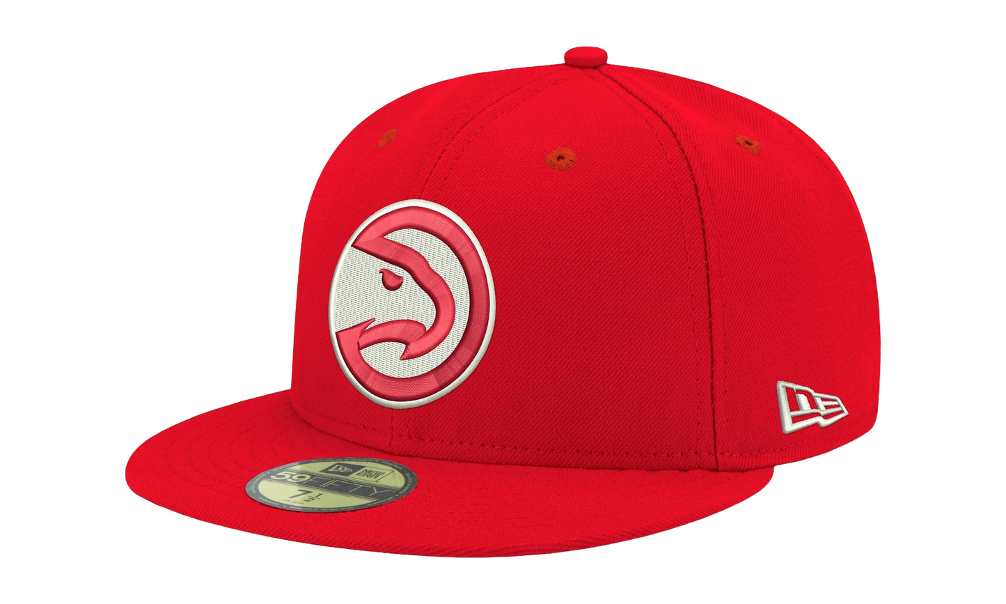 59FIFTY Atlanta Hawks Fitted Hat "Red - Grey Bim" NE938