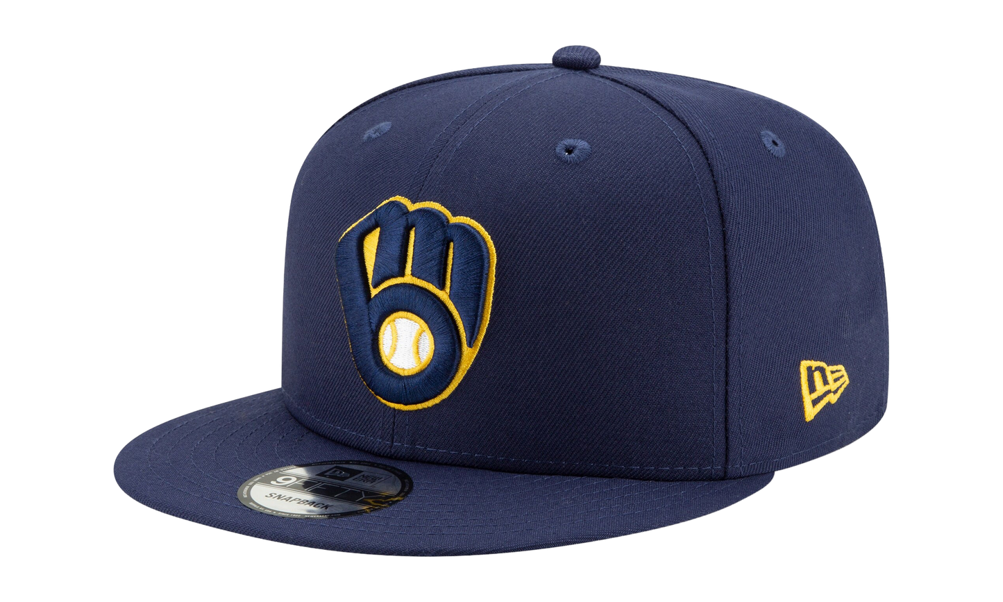9FIFTY Milwaukee Brewers Snapback Hat "Navy" NE735