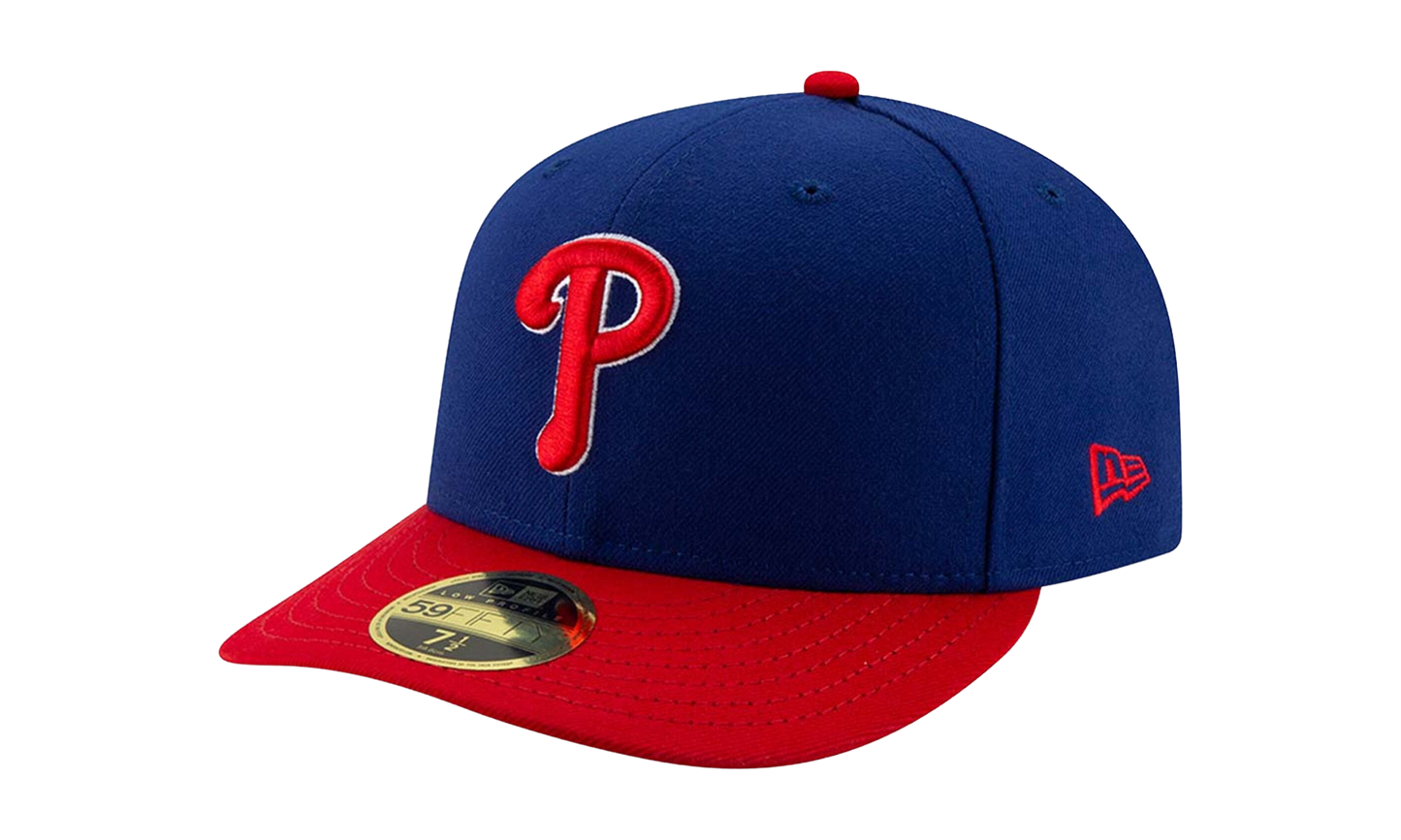 59FIFTY Philadelphia Phillies 2019 Low Profile Authentic Fitted Hat "Blue / Red - Visor" NE1003