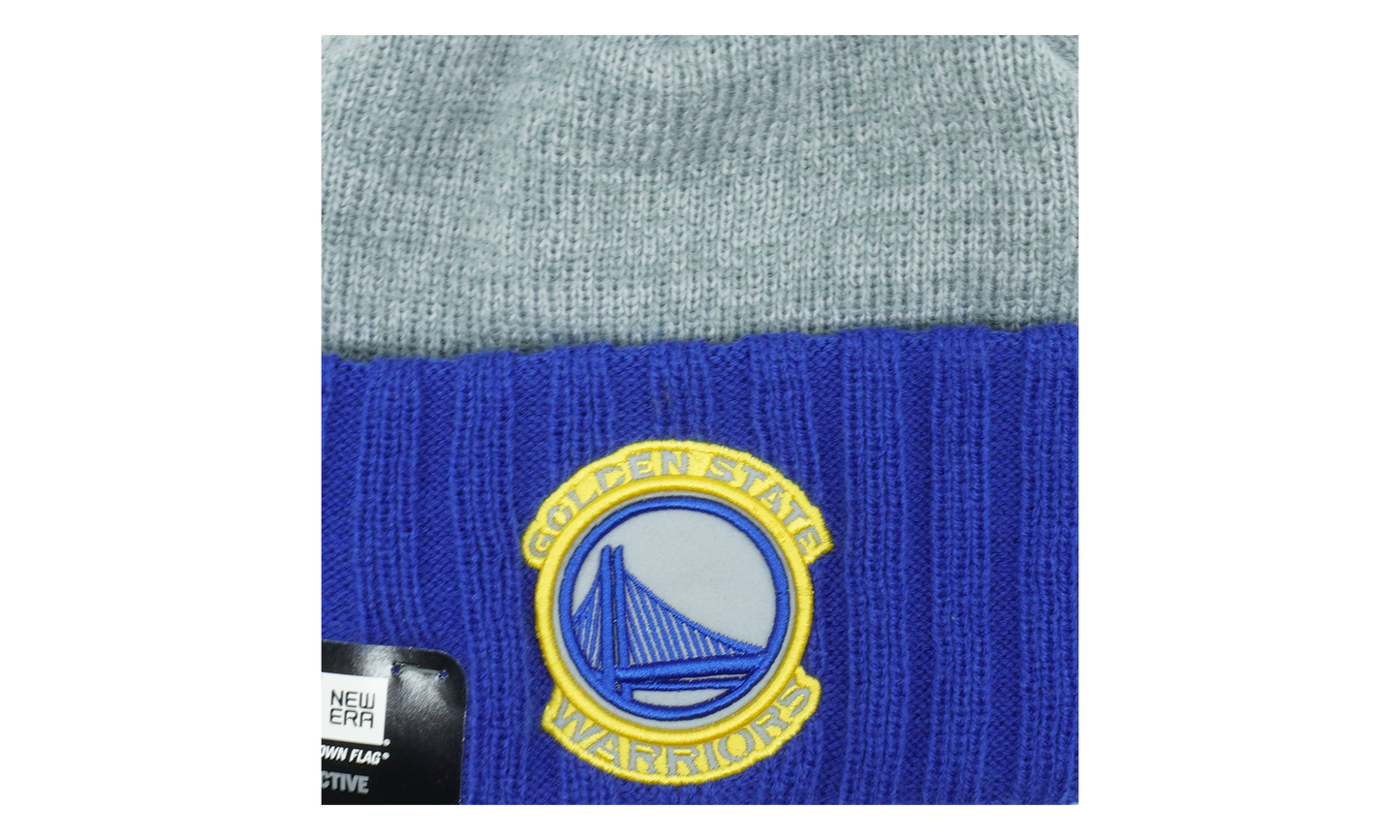 Golden State Warriors Flected Frost Beanie "Grey / Blue - Cuff / Blue - Pom" NE1136