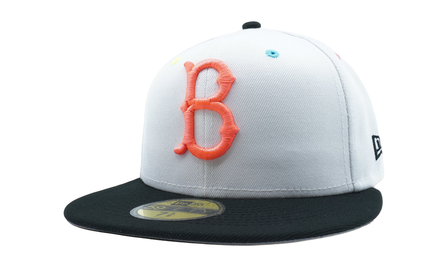 59FIFTY Brooklyn Dodgers 1955 World Series Cooperstown Side Patch Fitted Hat "Grey / Black - Brim" NE834