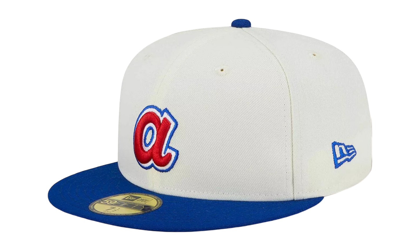 59FIFTY Atlanta Braves 2000 All Star Game Retro E1 Fitted Hat "Cream / Royal Blue" NE874