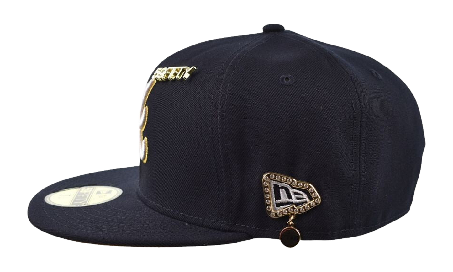 59FIFTY Atlanta Braves Fitted Hat "Navy / Gold" 60750701