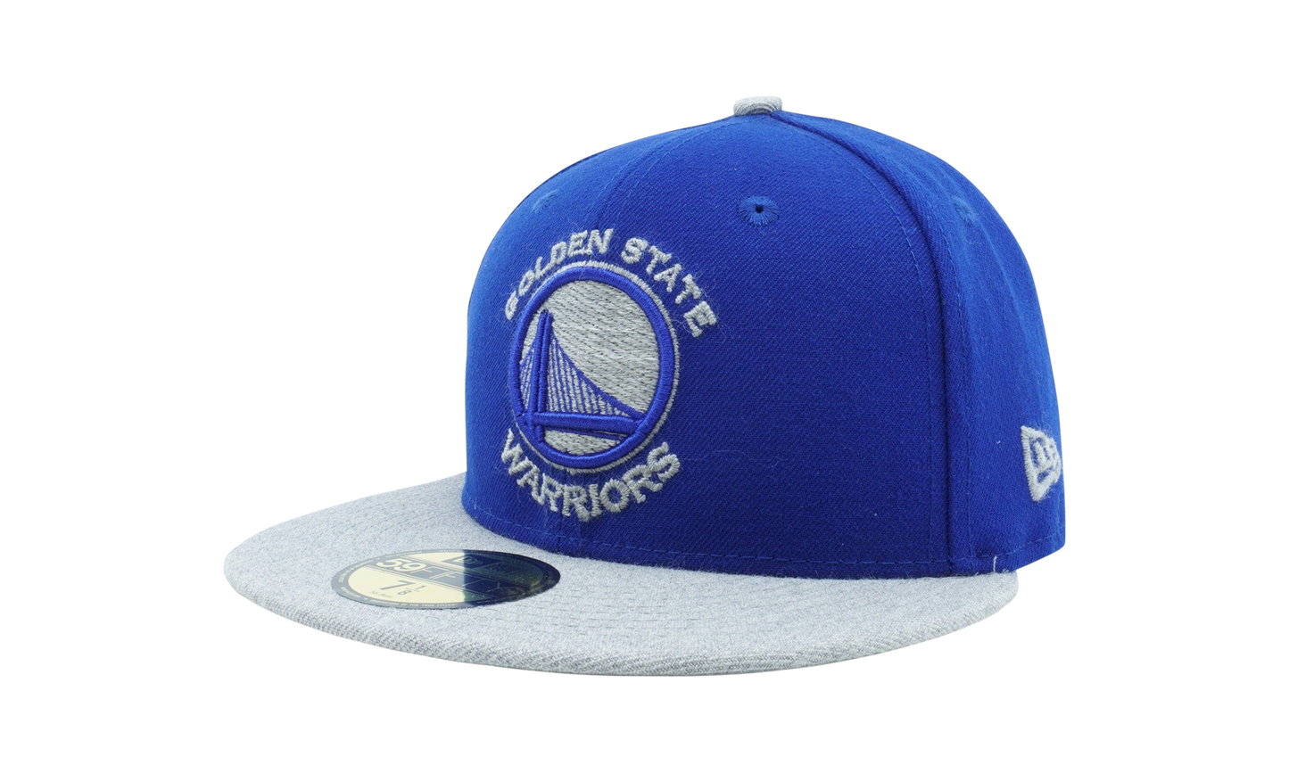59FIFTY Golden State Warriors Heather Fresh Fitted Hat "Royal Blue / Heather Grey - Brim" NE1114