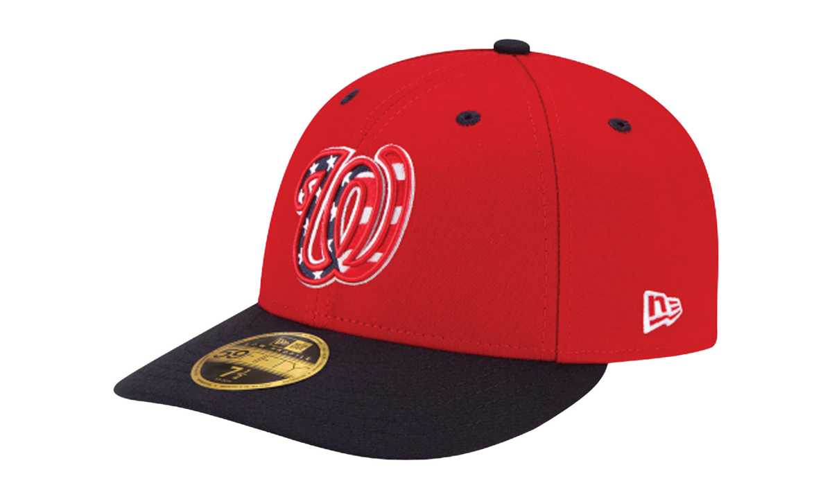 59FIFTY Washington Nationals Low Profile Authentic Fitted Hat "Red / Black - Brim" NE974