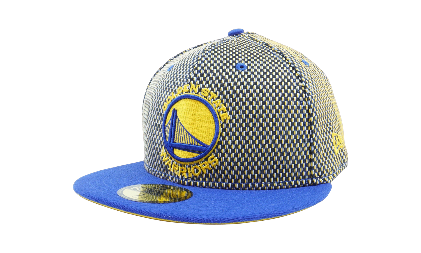 59FIFTY Golden State Warriors Team Shift Fitted Hat "Black and White Checkered / Blue / Yellow - Under Brim" NE621