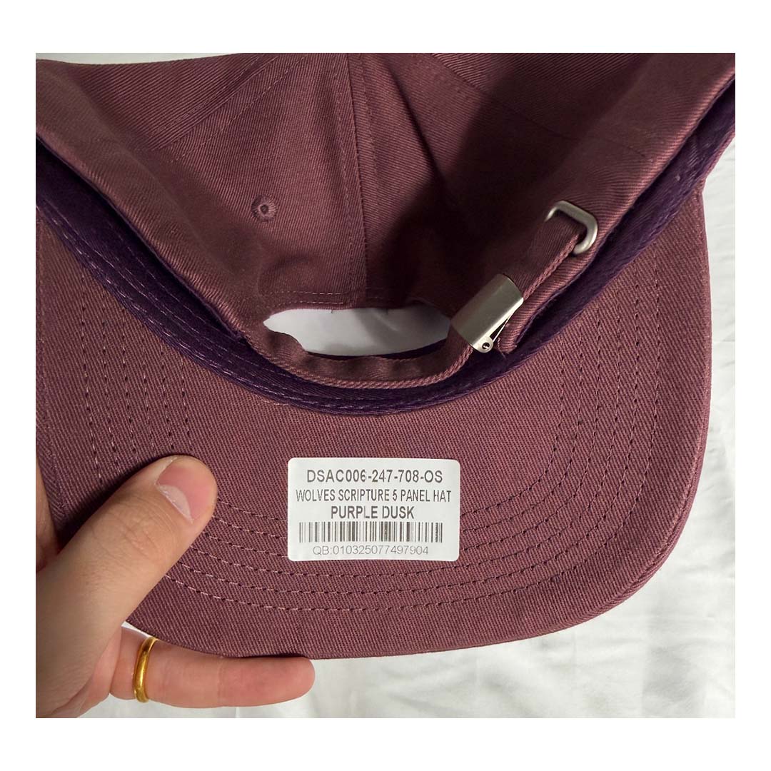 Darcsport Wolves Scripture 5 Panel Hat Purple Dusk