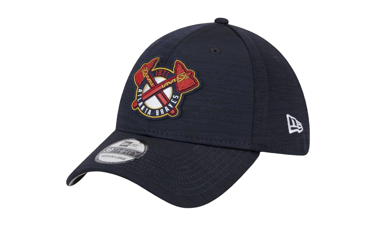 39THIRTY Atlanta Braves Clubhouse Flex Fit Hat "Black / Grey - Under Brim" NE851