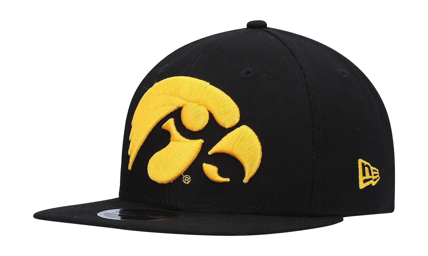 9FIFTY Iowa Hawkeyes Snapback Hat "Black / Yellow - Logo" NE1022