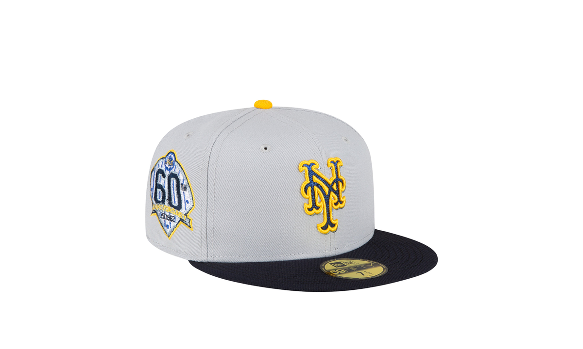 New York Mets 60th Anniversary 59FIFTY Fitted Hat "Grey" 70777240