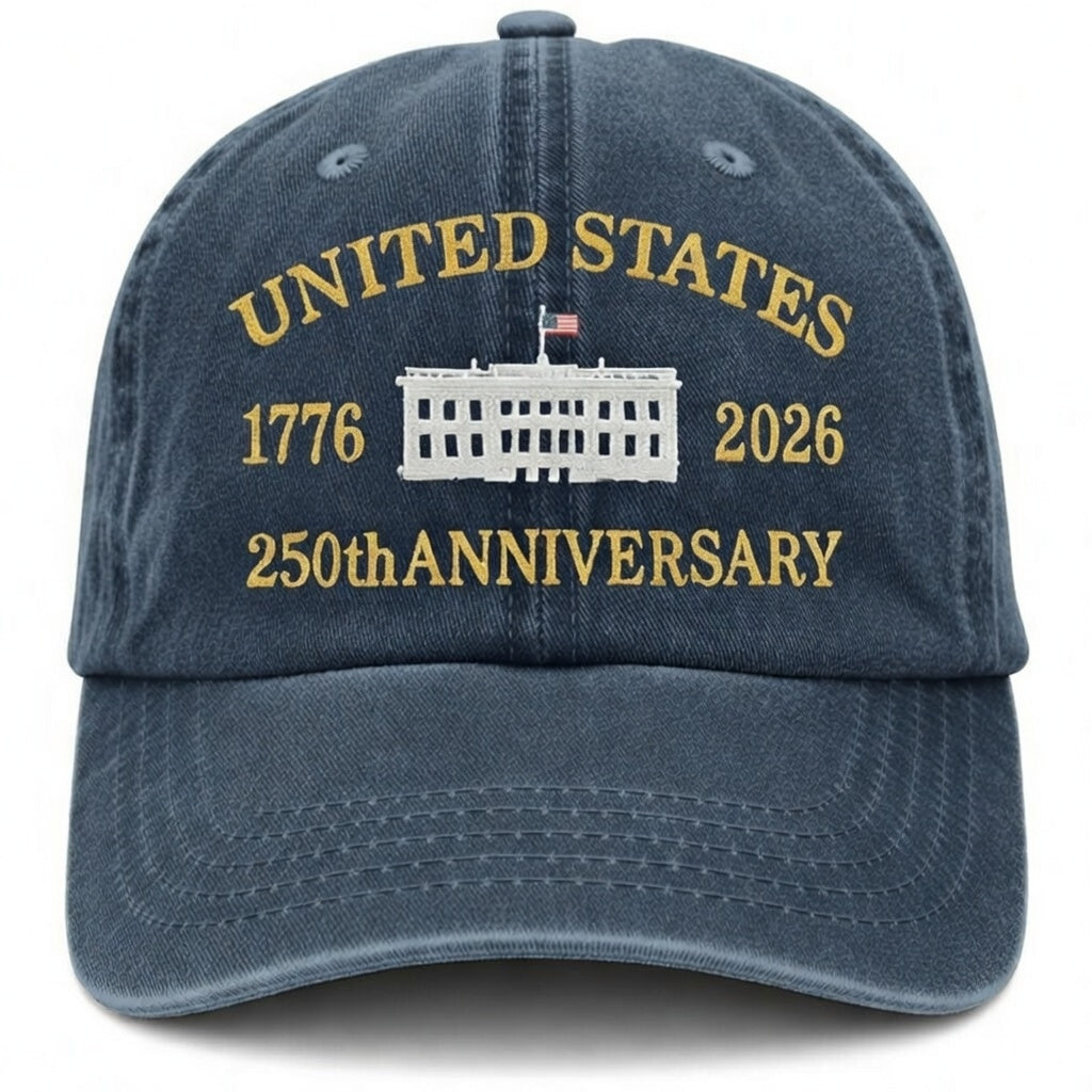 United States 250th Anniversary Hat – 1776-2026 White House Embroidered Cap