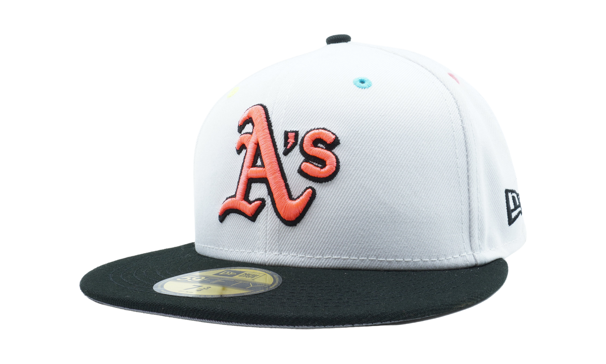 59FIFTY Oakland Athletics 1989 World Series Fitted Hat "White / Black - Brim / Grey - Under Brim" NE833