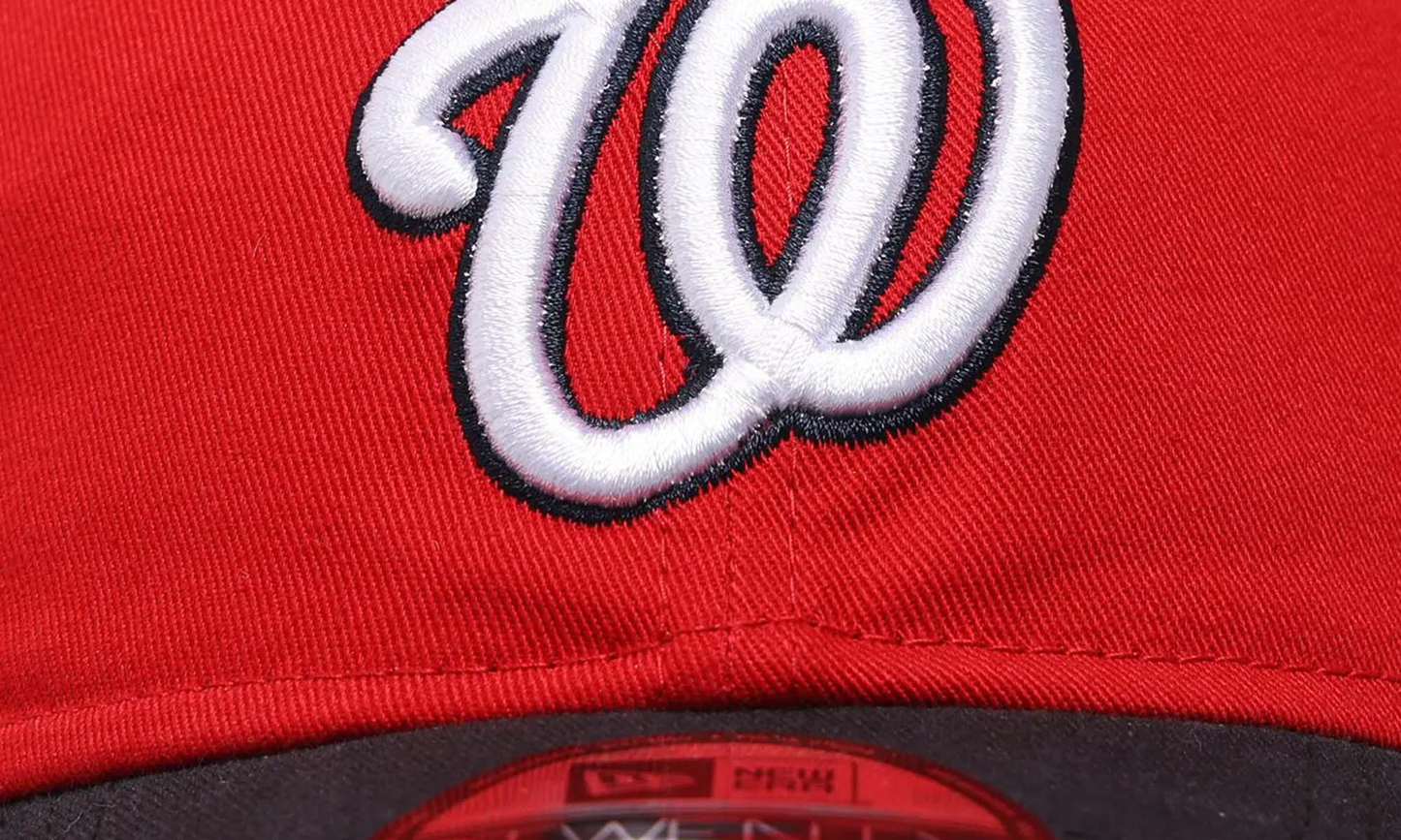 9TWENTY Washington Nationals Core Classic Strapback Hat "Red / Black - Brim" NE660