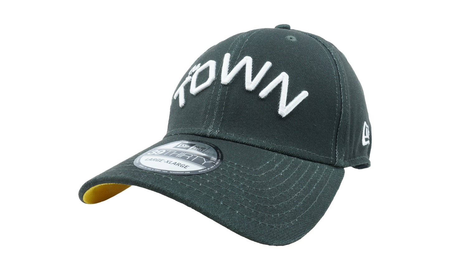 39THIRTY Golden State Warriors 'The Town' Fitted Hat "Green / Yellow - Under Brim" NE657