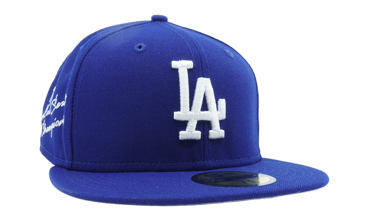 59FIFTY Los Angeles Dodgers World Series Champions Fitted Hat "Royal Blue / Grey - Under Brim" NE826