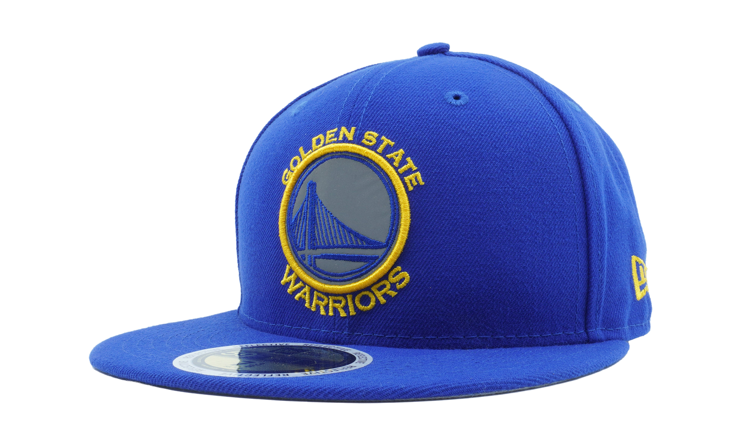 59FIFTY Golden State Warriors Flected Team Trim OTC Fitted Hat "Royal Blue" NE1139