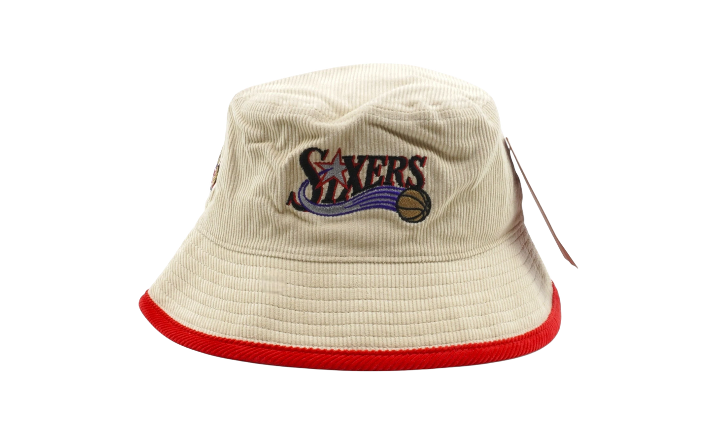NBA Team Cord Bucket Hat "Philadelphia 76ers - Cream" BUCK1839 P76YYPPPCREA