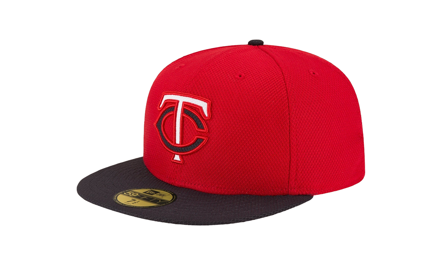 59FIFTY Minnesota Twins Diamond Era Fitted Hat "Red / Black - Brim" NE579