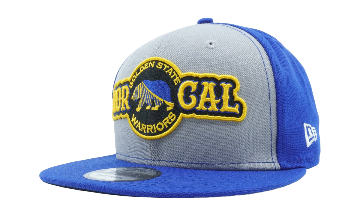 9FIFTY Golden State Warriors Norcal Snapback Hat "Gray and Blue / Blue - Brim" NE1001
