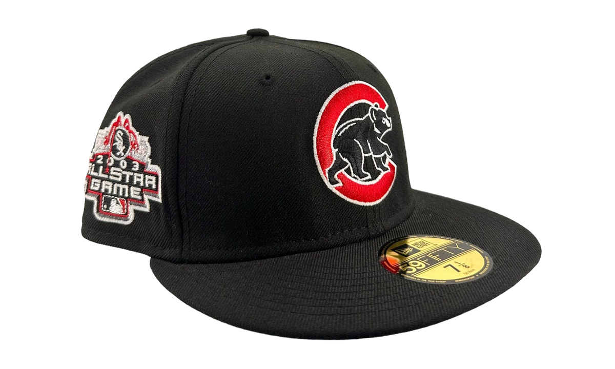 59FIFTY Chicago Cubs Fitted Hat "Pink Brim All Star Patch Black" NE1232