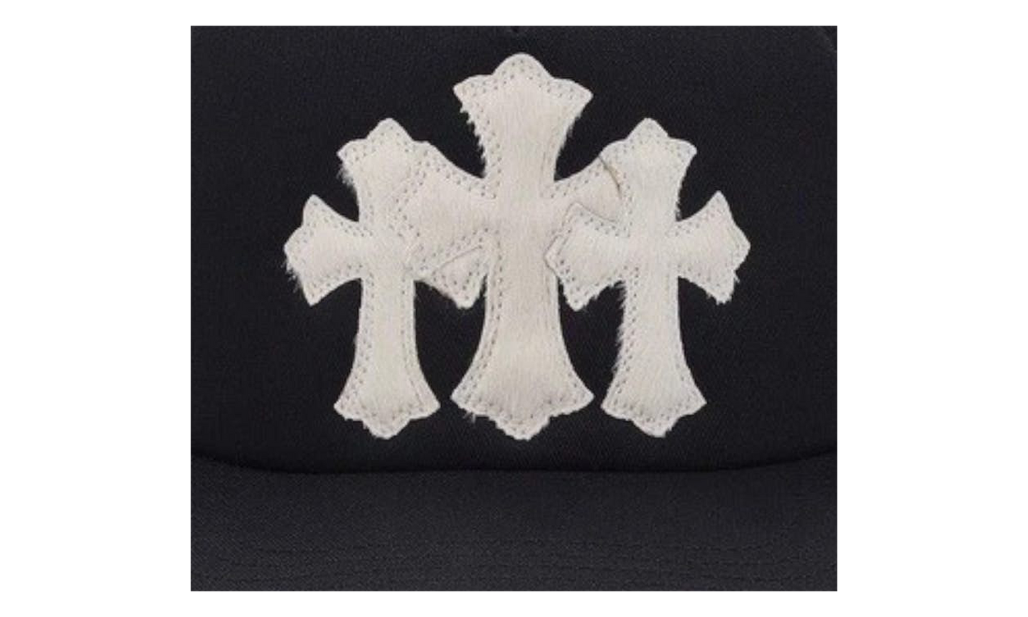 Triple Cross Cemetery Hat "Black - Calfskin/Mohair" CHRM0635