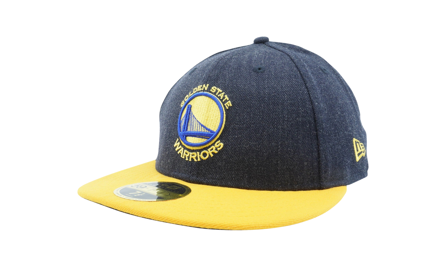 59FIFTY Golden State Warriors Change Up Fitted Hat "Navy Denim / Yellow - Brim" NE1109