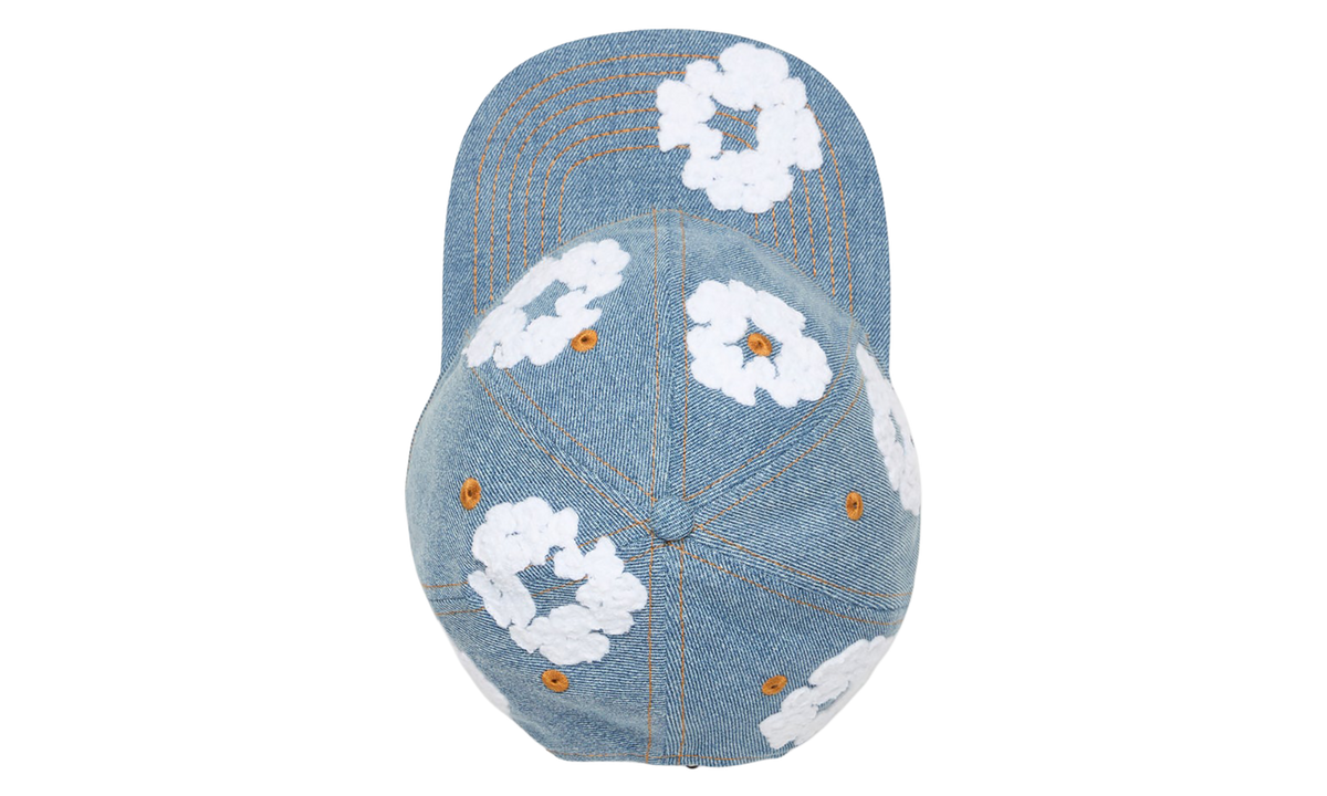 Cotton Wreath Raw Denim Cap "Light Wash" DT874