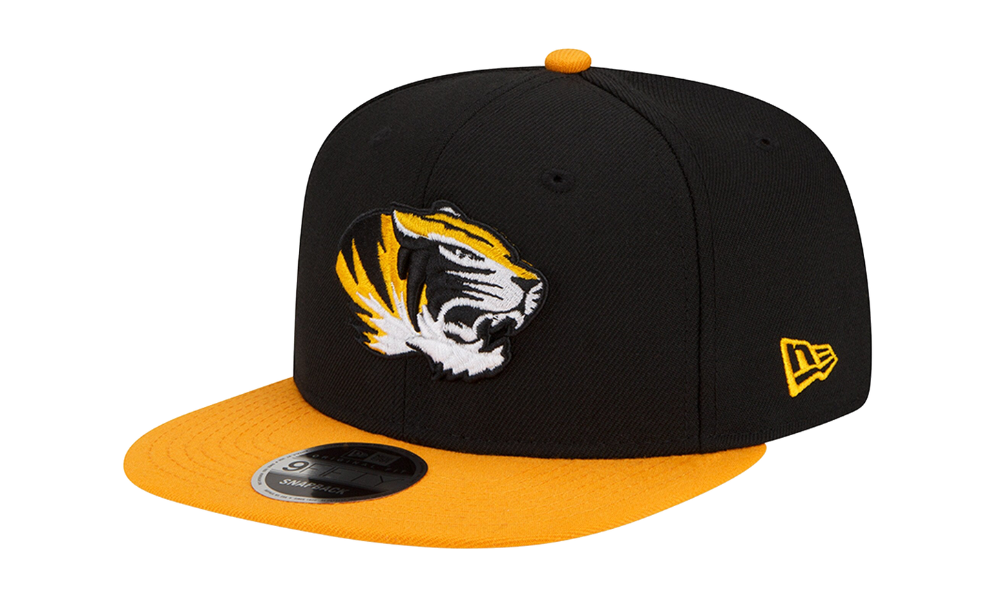 9FIFTY Missouri Tigers Snapback Hat "Black / Orange - Brim" NE986