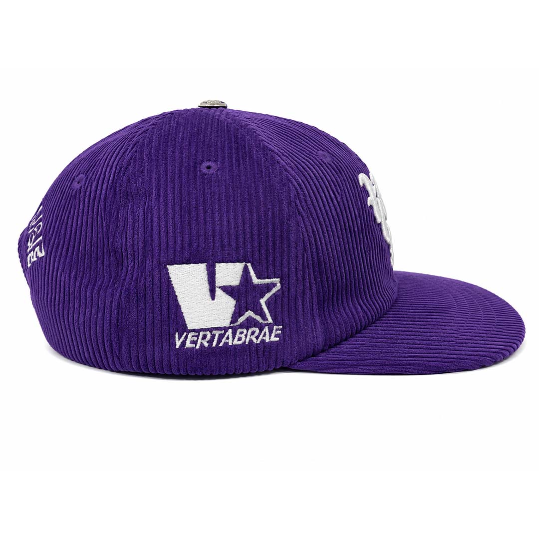 Vertabrae Purple Corduroy Snapback Hat