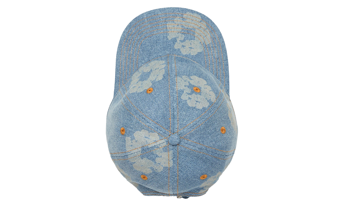 Mono Cotton Wreath Raw Denim Cap "Light Wash" DT904
