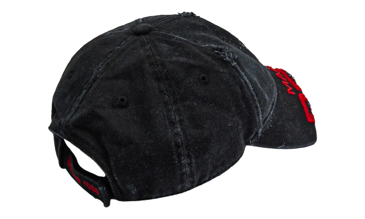 Distressed Logo Cap "Washed Black" 1130WP13002BLACK