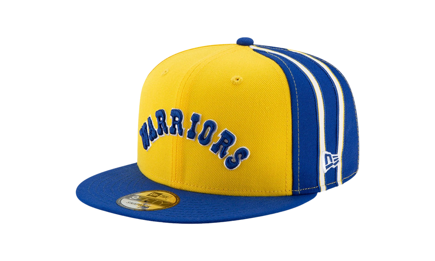 9FIFTY Golden State Warriors HWC Road Uniform Snapback Hat "Yellow / Blue / White / Blue - Brim" NE694