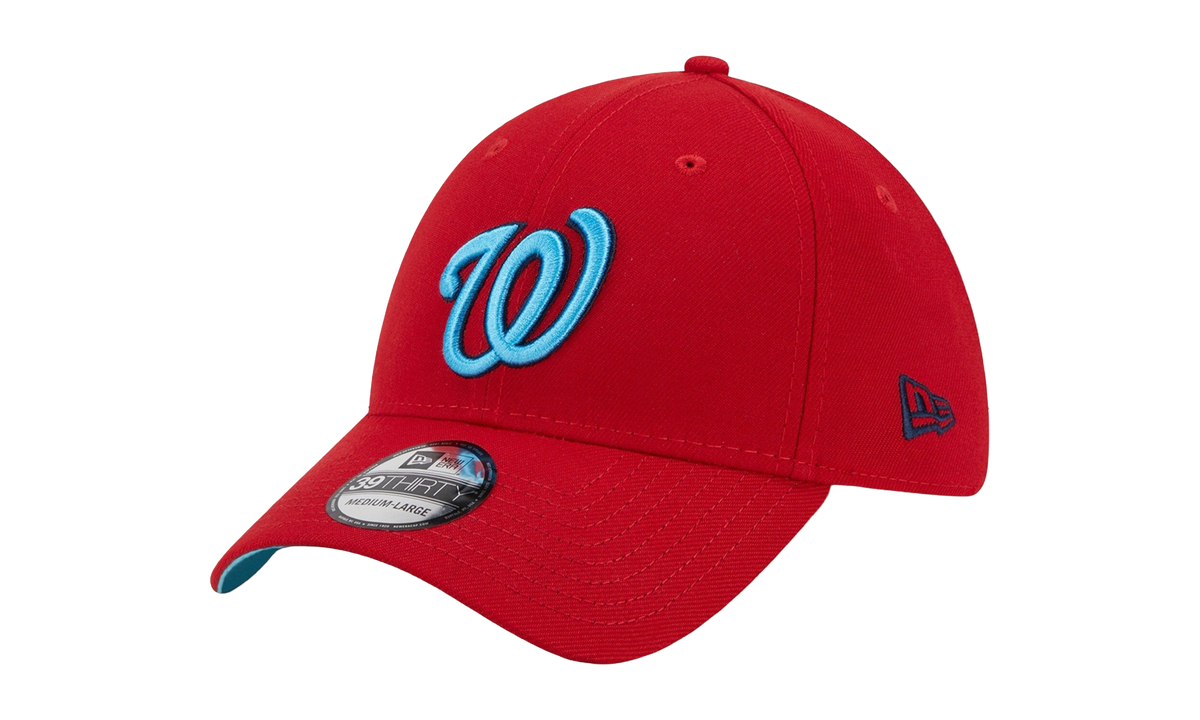 39THIRTY Washington Nationals Father’s Day Flex Fit Hat "Red / Sku Blue - Under Brim" NE896
