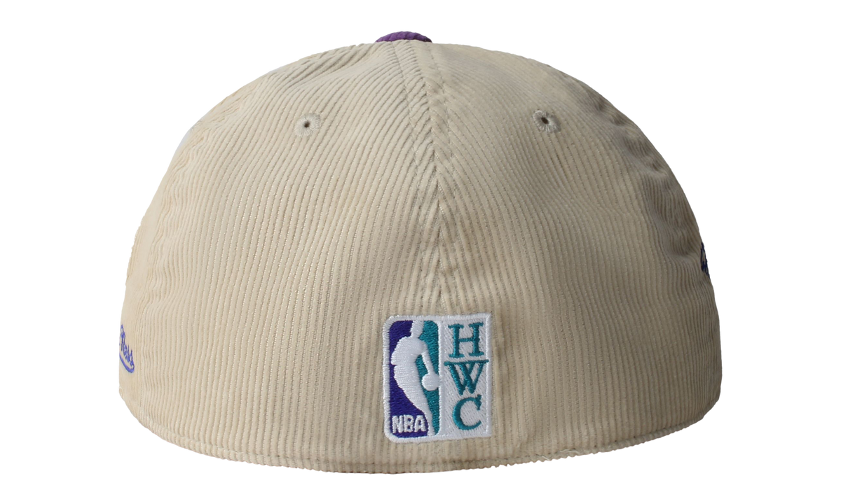 NBA Hardwood Classics 2-Tone Team Cord Fitted Cap "Charlotte Hornets - Off White" HHSF5812 CHOYYPPPOFWH