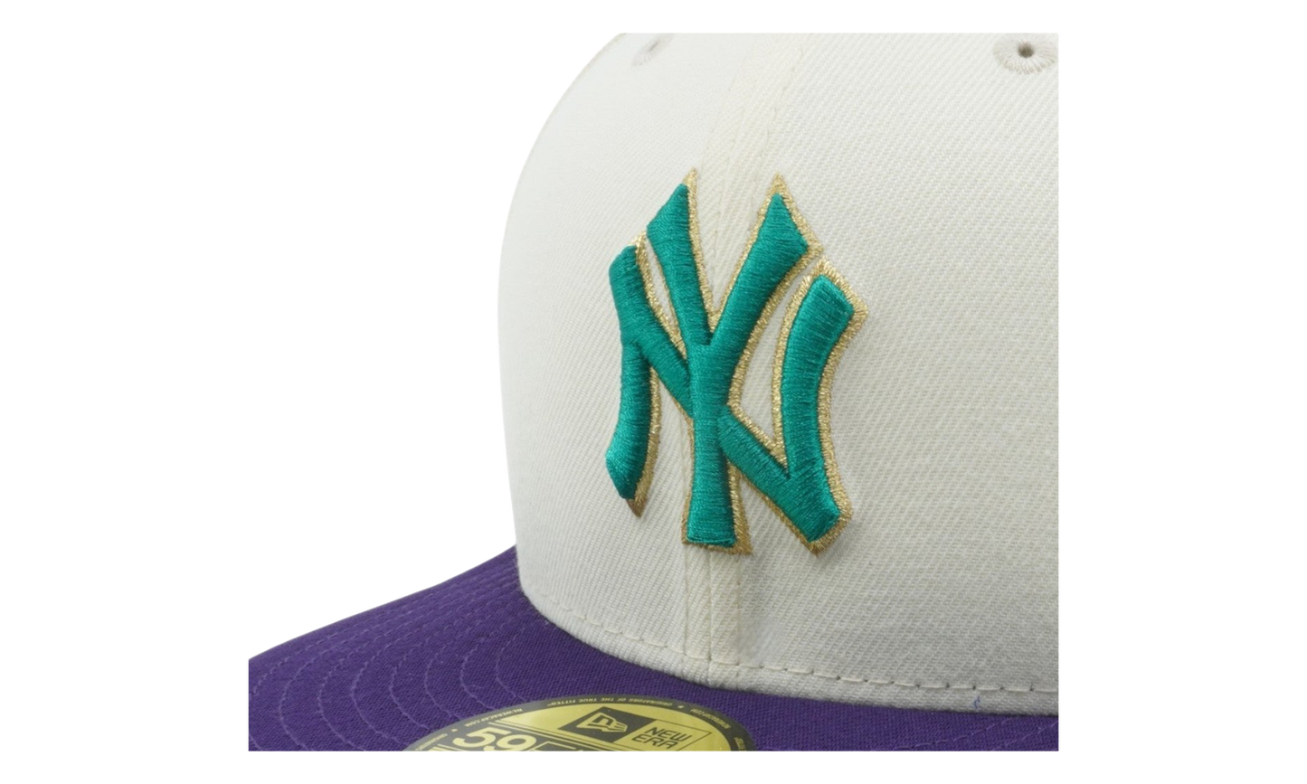 59FIFTY New Era x Eric Emanuel New York Yankees Fitted Hat "Cream/ Purple" NE1186