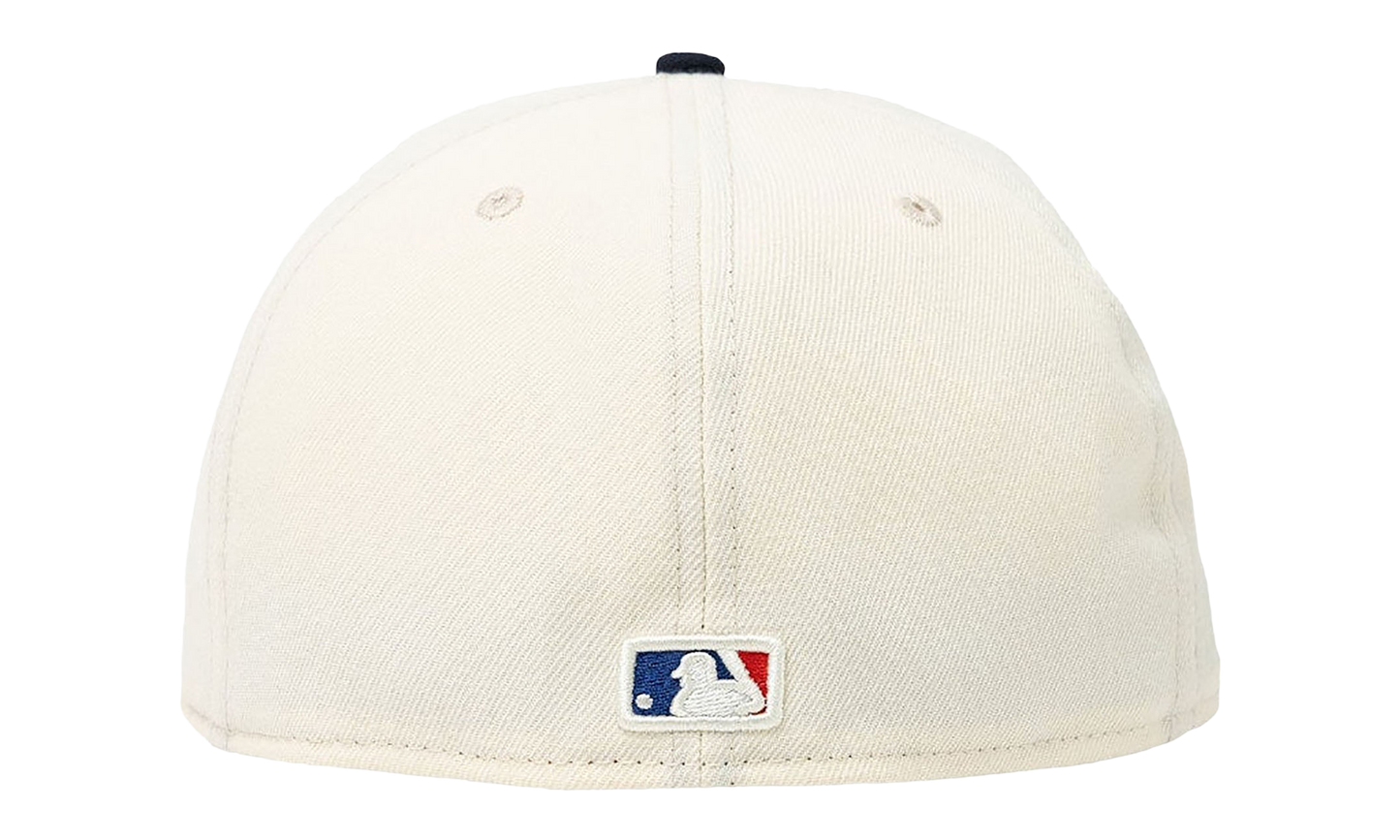 59FIFTY MLB ATLANTA BRAVES FITTED HAT "ERIC EMANUEL - Cream/ Navy" EE429