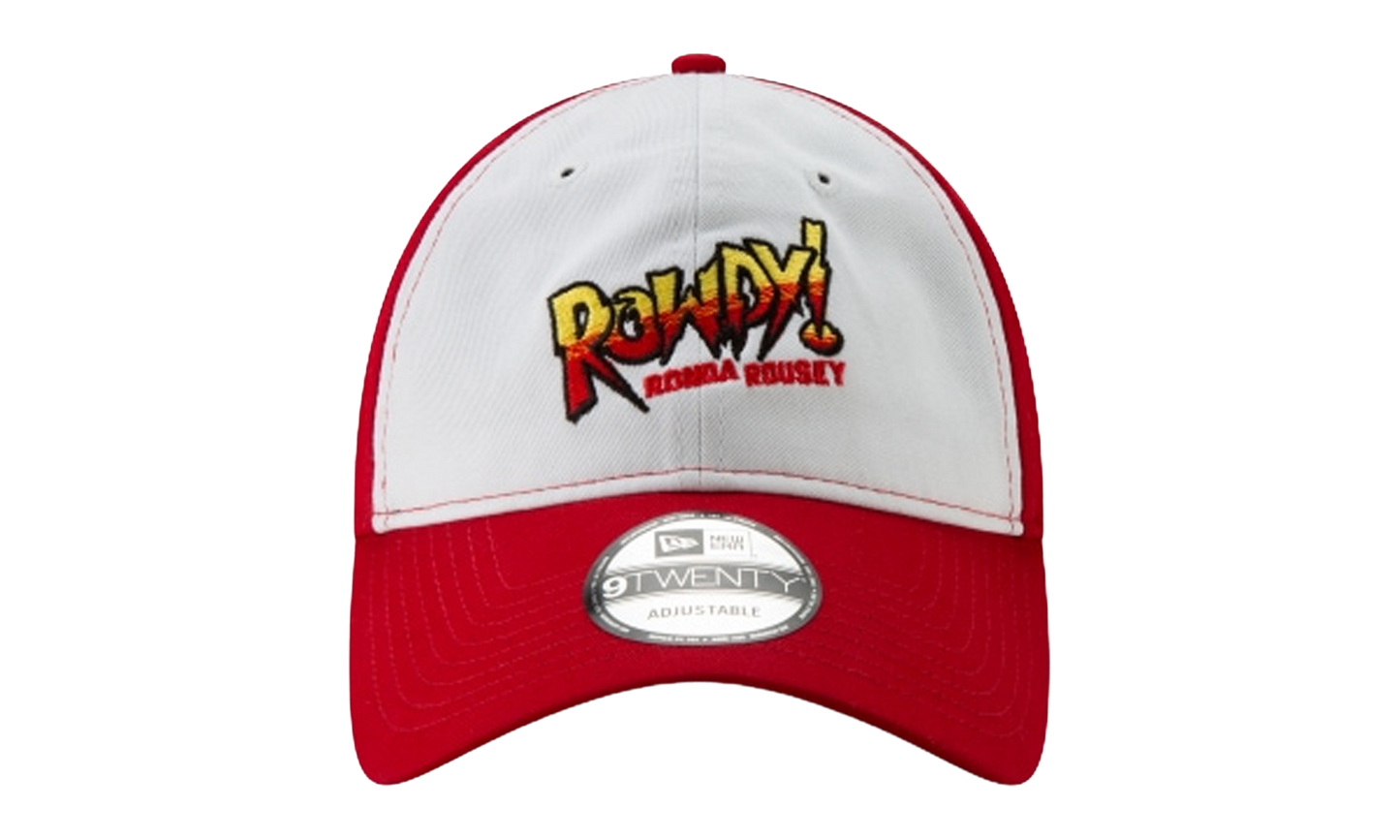 9TWENTY Ronda Rousey Adjustable Hat "Gray and Red / Red - Brim" NE1006