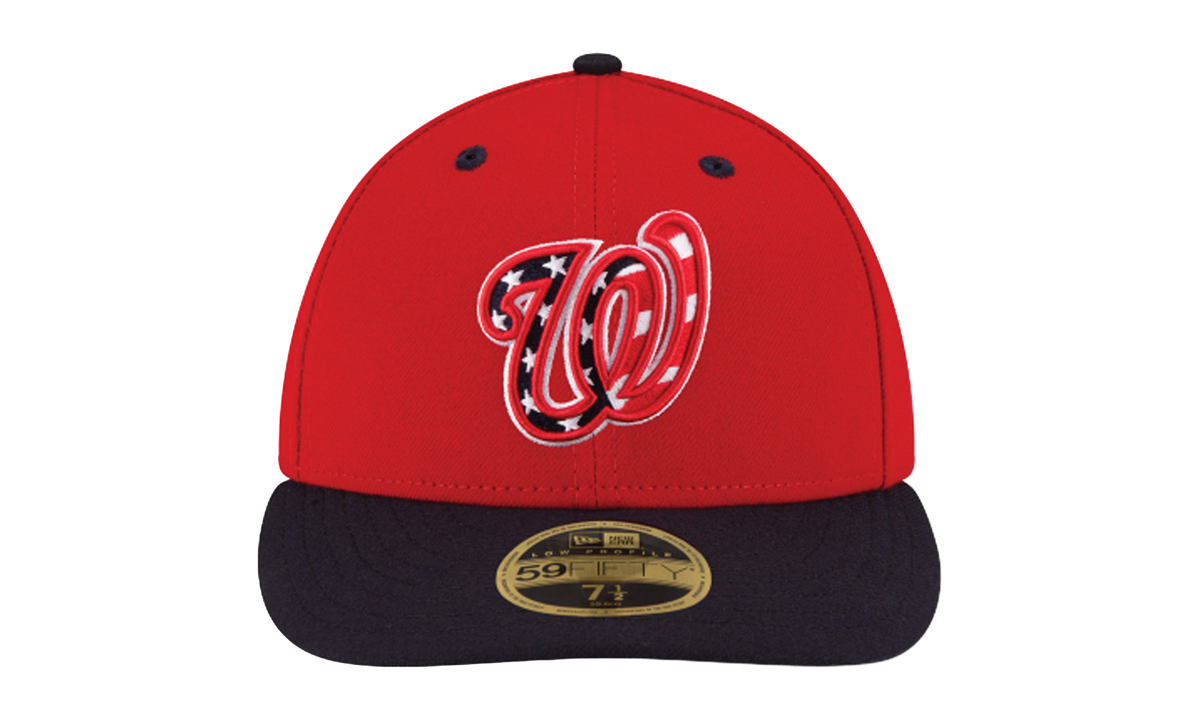 59FIFTY Washington Nationals Low Profile Authentic Fitted Hat "Red / Black - Brim" NE974