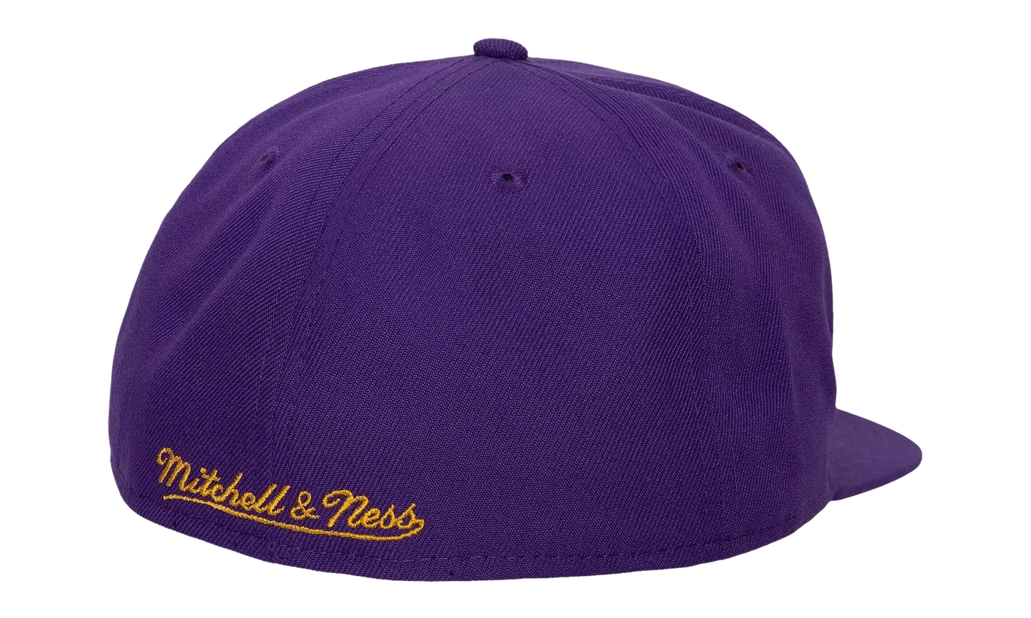 NBA Hardwood Classics Shark Bite Fitted Cap "Los Angeles Lakers - Purple" HHSF3477 LALYYPPPPURP