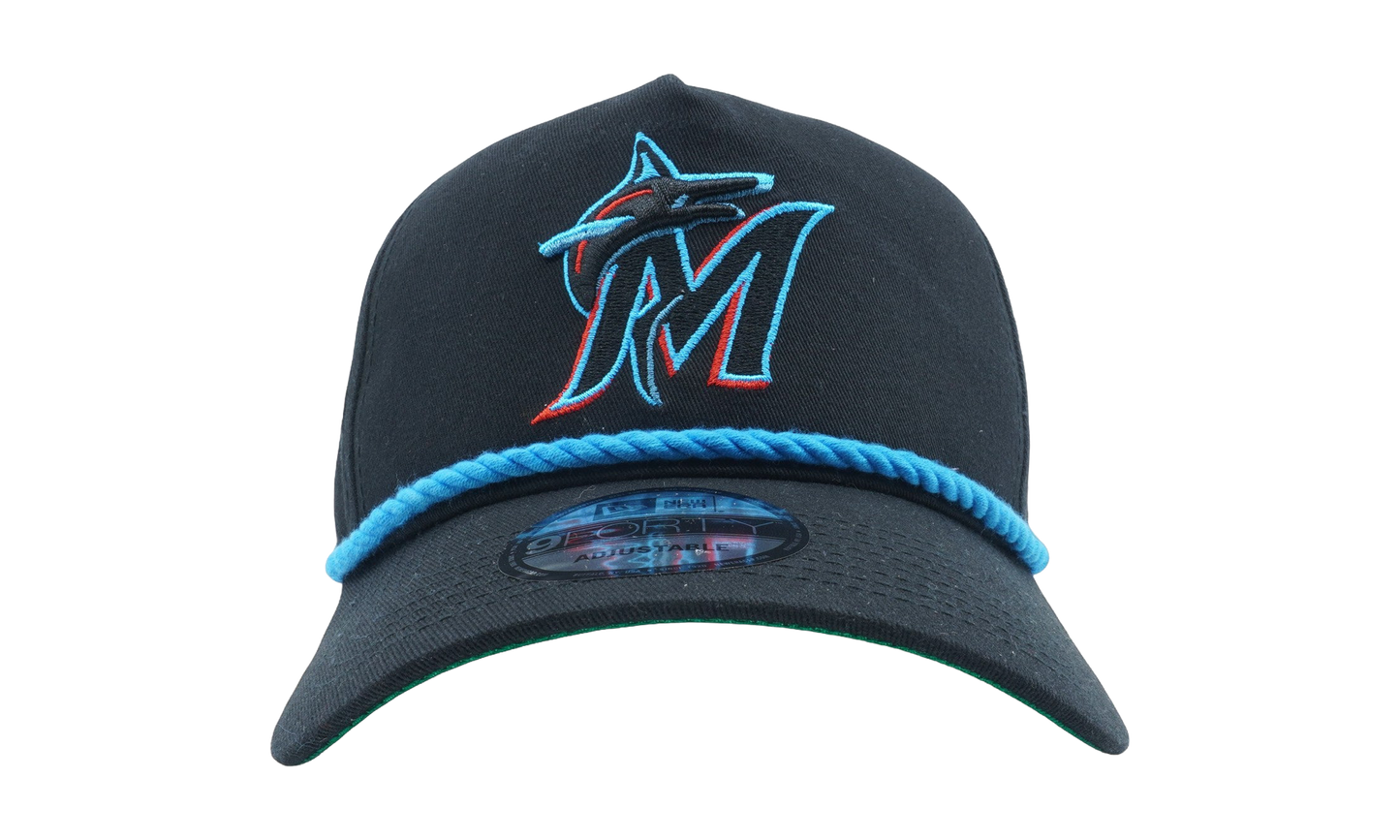 9FORTY Miami Marlins String Snapback Hat "Navy" NE825