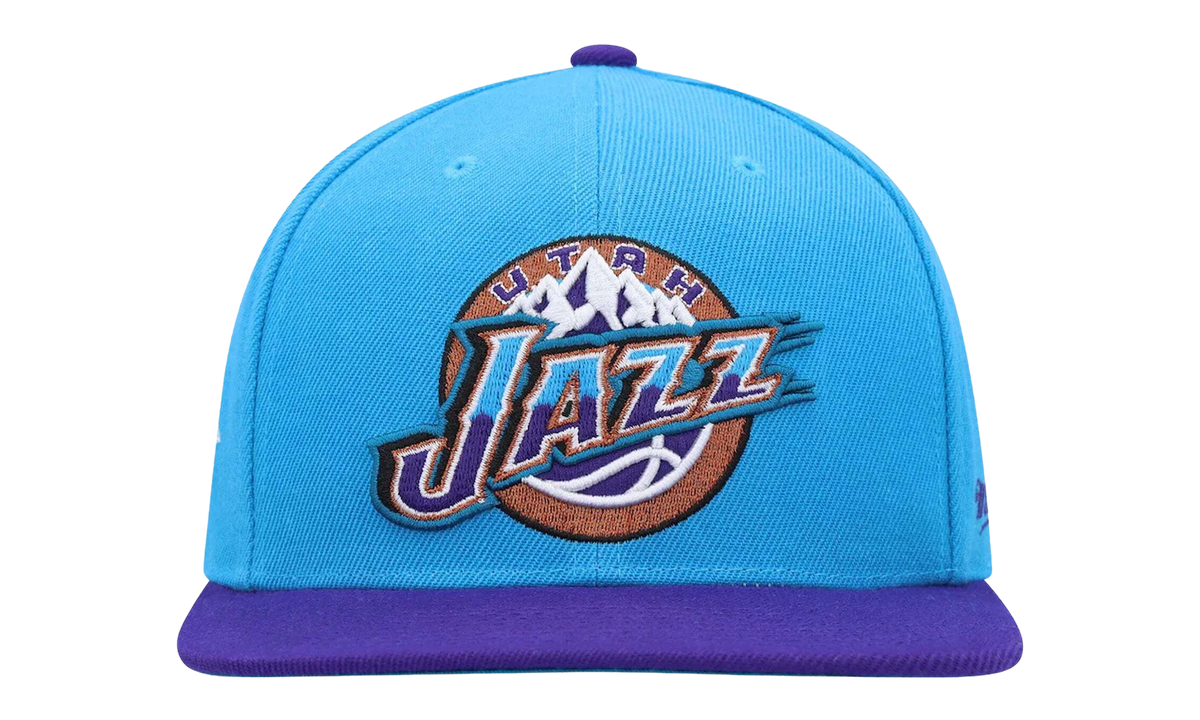NBA Hardwood Classics Team Side Fitted Cap "Utah Jazz - Blue / Purple" 6HSFSH21302 UJALBPR