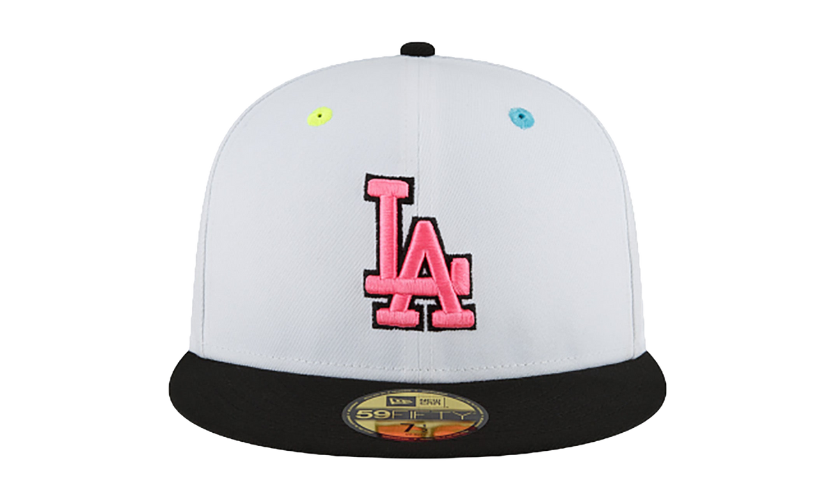 59FIFTY Los Angeles Dodgers 2020 World Series Fitted Hat "White / Black / Gray - Under Brim" NE827