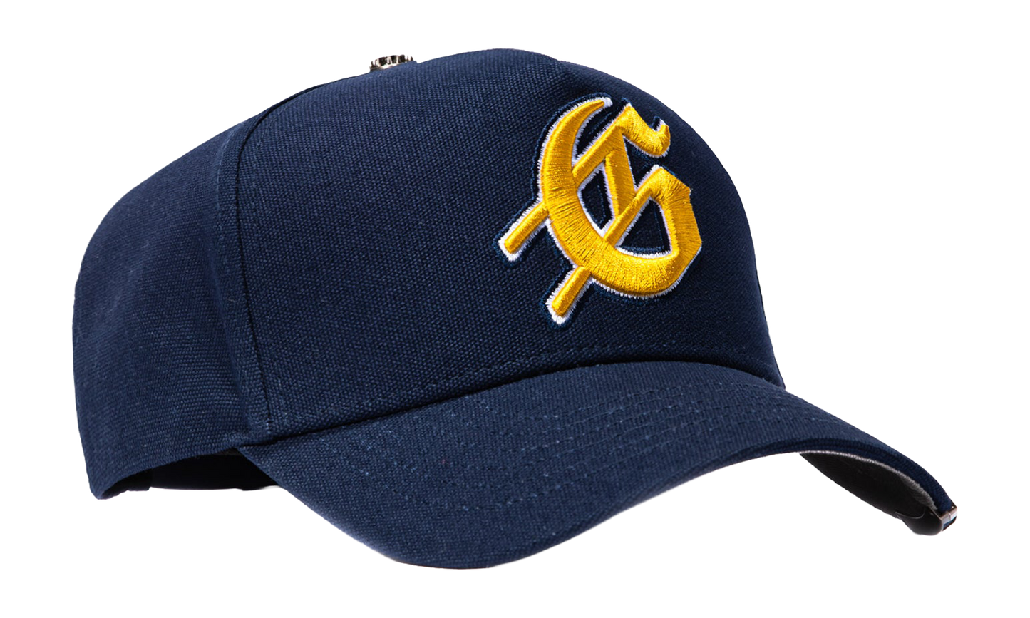 G Logo Snapback Cap "Navy / Yellow" GS213